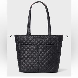 NWT MZ Wallace Metro Quatro Quilted Nylon Tote Bag - Black